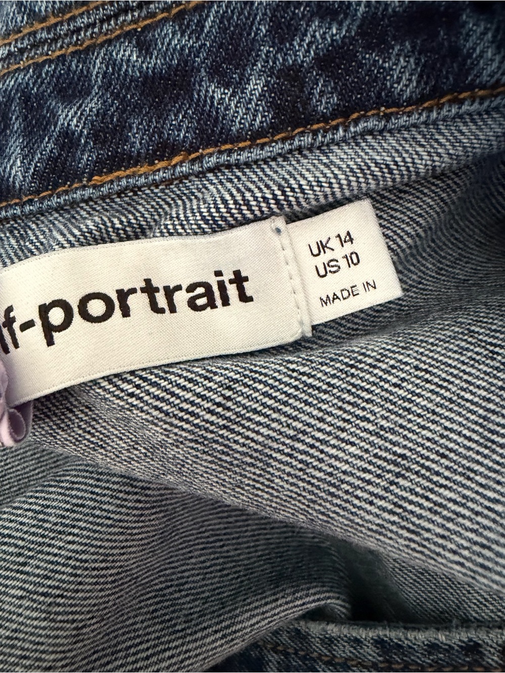 Self-Portrait Dark Indigo Denim Vest & Pleated Skirt Set - Picture 3 of 4